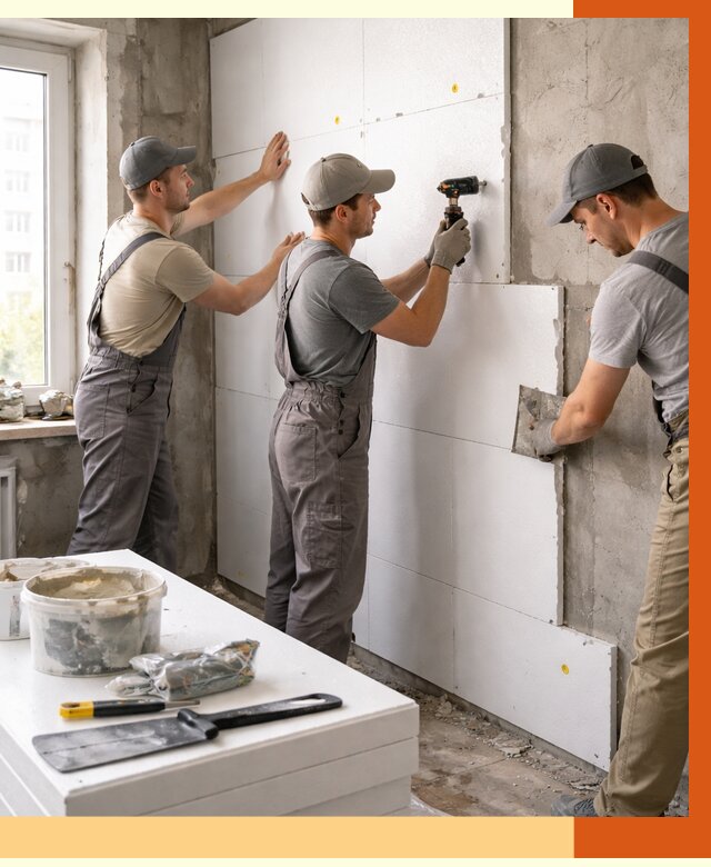 Утепление пенопластом домов и стен в Мценске от 1873 руб. — ТепломастерМцн